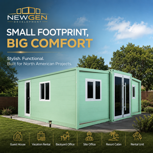 Casa Contenedor Modular Moderna Directo de Fábrica - Estructura de Acero Impermeable, Diseño de Villa Prefabricada con Diseño Flexible, Garantía de 5 Años - Product Image 1