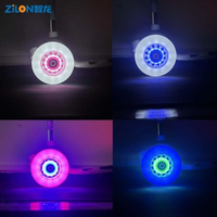 Roues de patins à roulettes LED à double éclairage clignotant 64mm 80mm 100mm 110mm en PU à rebond élevé, vente en gros OEM d'usine