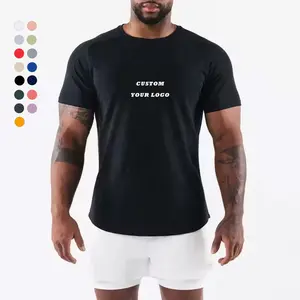 Camiseta TC masculina de compressão para treino de ginástica muscular, de secagem rápida, fitness, manga curta, para corrida e treinamento, para homens