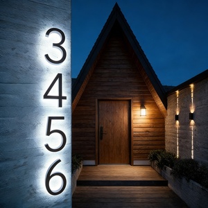 Numeri Civici 3D in Acrilico e Metallo Personalizzati <span class=keywords><strong>con</strong></span> LED, Insegne Luminose per Esterni Senza Quantità Minima d'Ordine - Product Image 4