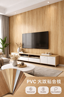 Plaque en PVC stratifié GS Wholesale, imperméable, effet bois, panneau en mousse PVC pour portes, revêtements de sol, décoration de meubles