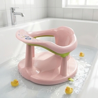 Chaise de bain pour bébé en PP + PVC, tabouret de bain monobloc avec base à ventouse puissante pour 0-18 mois