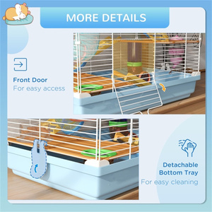 DB <strong>Collapsible</strong> Pet <strong>Cage</strong> for Hamsters Guinea Pigs Reptiles Dogs-Solid Steel Bamboo Iron Glass-Breeding <strong>Cage</strong> Belt Box Packaging - Product Image 5