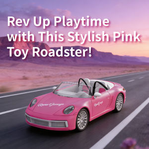 Lucky Toys - Coche de <span class=keywords><strong>Control</strong></span> <span class=keywords><strong>Remoto</strong></span> Rosa 1:10 5CH con Capacidad para Dos Muñecas, Interruptores de Tres Velocidades (Alta/Media/Baja) y Aceleración con un Clic - Product Image 4