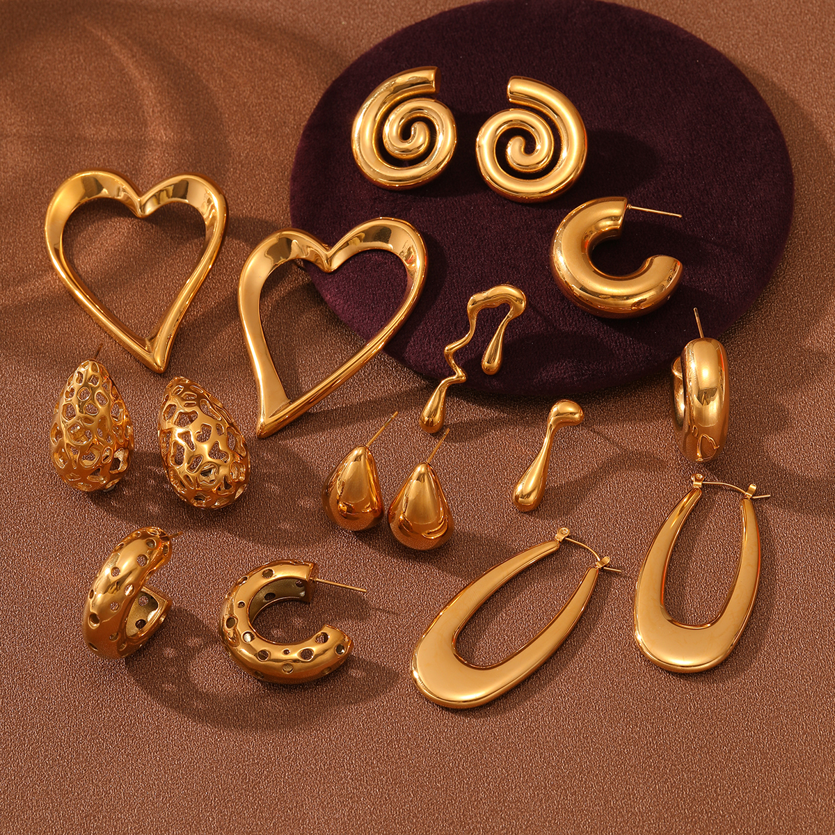 18K Yellow Gold Double Ball Jacket Earrings – Front & Back 2-in-1 Stud Earrings For Women (No Gemstone)