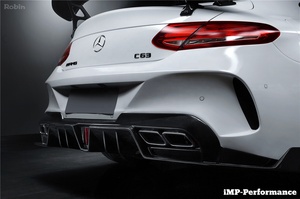 Pare-chocs arrière en Fiber de carbone pour <span class=keywords><strong>2016</strong></span> à 2021 MB C205 <span class=keywords><strong>C63</strong></span> AMG coupé iMP Performance kit de carrosserie de pare-chocs arrière - Product Image 4