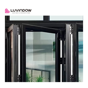 Portes pliantes accordéon en aluminium à double vitrage, norme australienne AS2047, modernes, pour l'extérieur, en verre, pour la vie en plein air - Product Image 6
