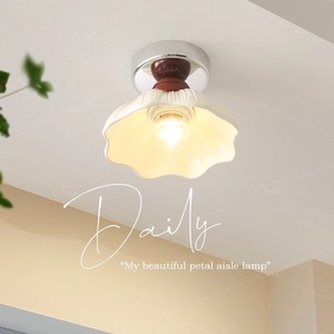 Luminaire de plafond de style Wabi-Sabi rétro français de couleur crème Casagd pour balcon et hall d'entrée - Product Image 5