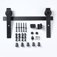 Kits de quincaillerie robustes et modernes pour portes de grange coulissantes Accessoires pour portes en bois simples