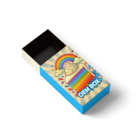 Boîte rigide en papier kraft de luxe avec logo personnalisé, fabrication artisanale, écologique, rectangulaire, impression noire, feuille d'or, avec doublure en éponge