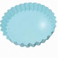 Moule à tarte miniature avec base amovible en acier au carbone, écologique, antiadhésif, lot de 4 moules à pâtisserie, outils de pâtisserie