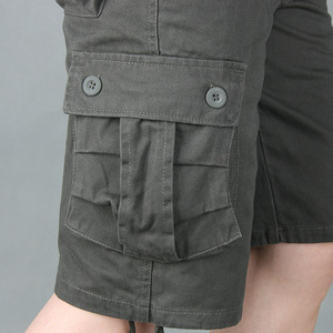 Vente en gros de nouveaux pantalons décontractés à cinq points pour hommes taille plus lâche livraison directe transfrontalière Cargo papa Shorts d'âge moyen - Product Image 5