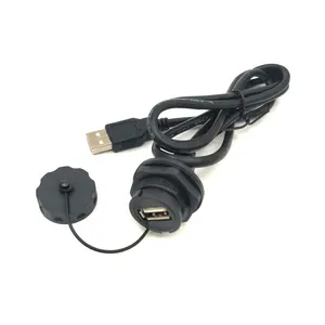 IP67 USB 2.0 USB 3.0 Adapter männlich Weiblich Empfangsdeckel Montagekabel IP67 wasserdichtes USB-Kabel