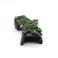 Cachette de reptile cachette d'aquarium dragon barbu lézards simulation cachettes de grotte de roche, ornement de tronc d'arbre creux d'aquarium