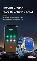 Reloj Inteligente 2026 B25 Android 4G con Tarjeta SIM, Videollamadas, Pantalla AMOLED de 2.04 Pulgadas, Batería de 800 mAh, Deportivo, Saludable, Descarga desde la App