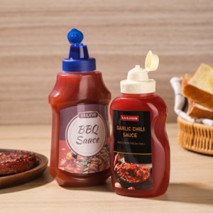 Bouteille à sauce à presser avec bouchon rabattable en plastique, pour sauce tomate, ketchup, miel, condiment, huile d'olive - Product Image 5