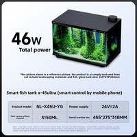 NETLEA Nouveau Aquarium Intelligent : Contrôle à Distance via Application, Alimentation Automatique, Aquarium Écologique de Bureau à Circulation Automatique