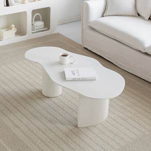 2025 nouveautés abstrait <span class=keywords><strong>Funky</strong></span> Japandi bois nouveauté en forme de nuage robuste bord lisse Table basse pour salon - Product Image 2