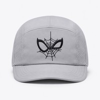 Casquette de camping unisexe réglable à 5 panneaux en nylon enduit polaire avec logo personnalisé et broderie plate pour toutes les saisons