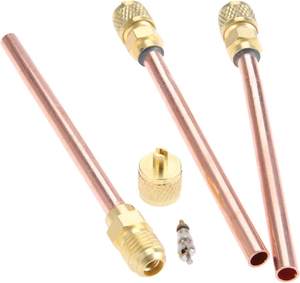 Pièces détachées pour climatiseurs et réfrigérateurs Réfrigérateur Valve de charge en cuivre Accès 5/16 "<span class=keywords><strong>1</strong></span>/<span class=keywords><strong>4</strong></span>" - Product Image 3