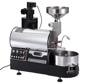 Máquina de café de ar quente semi-quente, 1kg de fogo direto, amostra de café