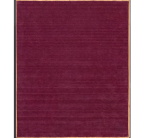 Tapis de sol bordeaux style Gabbeh en laine naturelle avec des lignes épurées et des nuances terreuses pour la décoration intérieure de la maison - Product Image 3