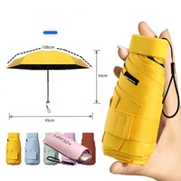 Payung Lipat 5 Promosi Ultra Ringan Kapsul Mini Saku Pelindung Matahari Anti UV Kompak Handal Pabrik