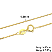Collier chaîne épi de blé en or massif 18 carats, bijou de luxe tendance en or Au750, collier chaîne en or 18 carats, vente chaude