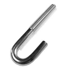 Crochets en J en acier galvanisé, vis à filetage métallique avec écrous pour suspension de tuyaux, support de câbles, quincaillerie de fixation - Product Image 1
