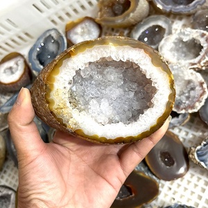 Toptan toplu yüksek kaliteli şifa doğal akik Geodes kristal taş Geodes ev dekorasyon için - Product Image 6