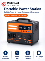OEM600W800W Stasiun Daya Portabel 480Wh Generator Tenaga Surya Gelombang Sinus Murni RV Berkemah Perjalanan Luar Ruangan 220V Cadangan Rumah Tangga Darurat