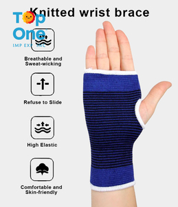 TopOne venta al por mayor de punto Palm Wrap Thumb Sleeve Muñequera Soporte de protección de manos para hombres y mujeres - Product Image 2