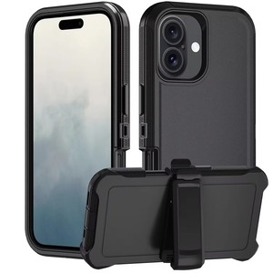 Funda Protectora para Teléfono GACSE de Alta Calidad con Clip para Cinturón, Color Negro, para iPhone 17E, Combo en Oferta, para <span class=keywords><strong>Samsung</strong></span> S26, 25, 24, <span class=keywords><strong>23</strong></span> - Product Image 2