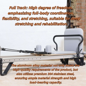 Reformer de Pilates en aluminium Yingjimei YJM1-L4 personnalisé avec un design de sécurité à rail complet, haute qualité et prix attractif - Product Image 3