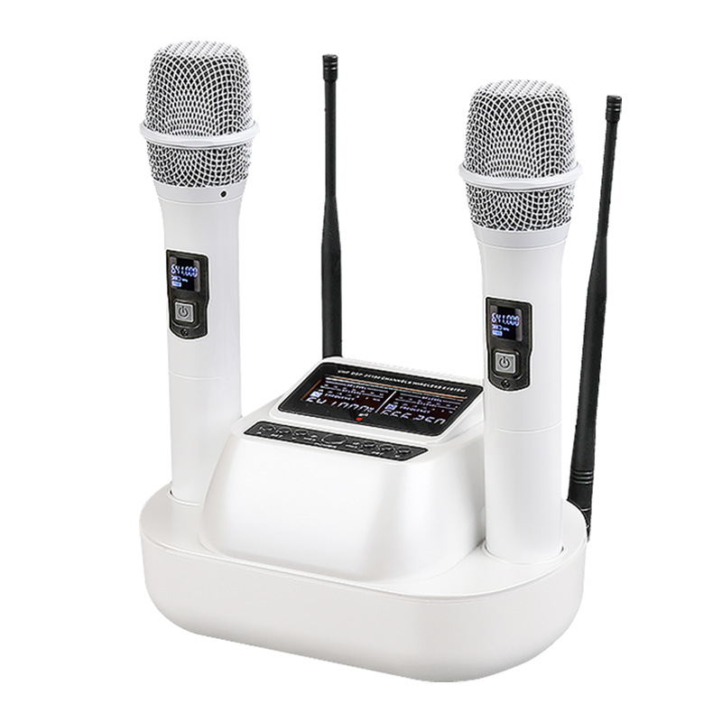 Высокотехнологичная зарядка от одного до двух беспроводных микрофонов/наружные караоке-микрофоны для кемпинга, домашние караоке-встречи, анти-Холин