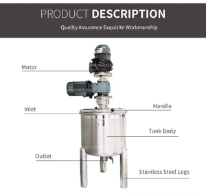 Fabrik preis Edelstahl Ein schicht iger Zwei-Motoren-integrierter Mischer und Emulgator tank für die Verarbeitung von Kosmetik-Flüssig seifen - Product Image 2