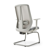 Chaise de bureau exécutive ergonomique et contemporaine PM2932 avec dossier en maille et appui-tête réglable pour bureau à domicile et atelier