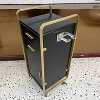 Chariot de rangement en acier inoxydable transfrontalier avec tiroirs, armoire de rangement, étagère au design moderne pour outils de coiffure, usage domestique et professionnel