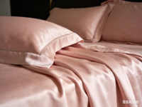 Parure de lit de luxe 4 pièces en polyester pur 100% et soie de mûrier tissée, moderne, 300 fils, toutes saisons, grade A, double, unie, violet, pour bébé