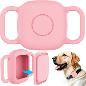 Soporte impermeable para collar de perro para Life360 Tile Mate Tracker, paquete de 2, cubierta de silicona duradera, antipérdida, color rosa - Product Image 2