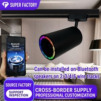 Module audio intelligent pour la maison, intégré à un rail magnétique 48V, avec éclairage, projecteur LED COB dimmable sur rail