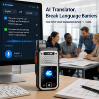 Radio 4G XUNLIBAO PoC, fabricant OEM ODM, logo personnalisé, traducteur IA, sans frais de plateforme, carte SIM à vie, GPS, talkie-walkie W500