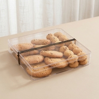 Boîte à gâteau transparente de qualité alimentaire avec logo personnalisé, boîte pliante haute transparente, emballage cadeau pour anniversaire, mariage, dessert