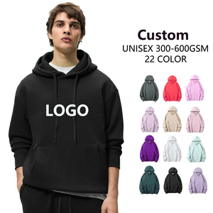 Sweat-shirts à capuche unisexes en coton 100% lourd, entièrement colorés, brodés, écologiques, streetwear, avec logo personnalisé - Product Image 1