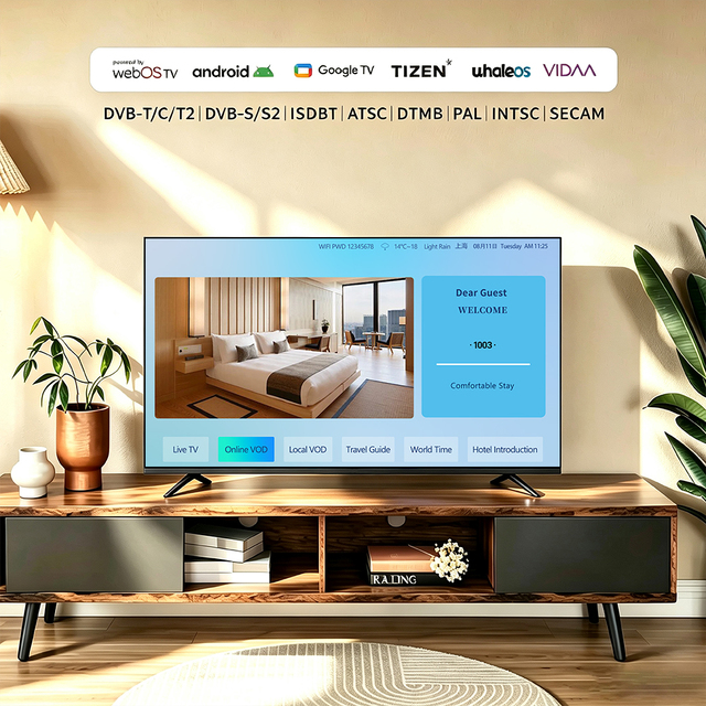 Curved Tv, 75 Inch Led Tv, 24 32 43 50 55 65 70 75 85 100 110 Inch 4K Qled Television Android Smart TV Hotel TV
