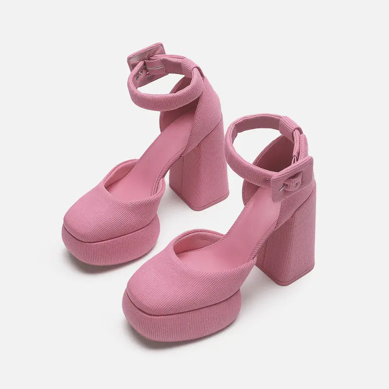 Customized exquisite women's thick heel round toe Mary Jane English style Lofu shoes women's single shoes