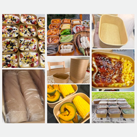Bol à salade en papier kraft écologique jetable de 32 oz avec couvercle et cuillère, compatible micro-ondes, recyclable, pour plats à emporter