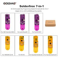 Kit de Adaptadores GODIAG 7 en 1 sin Soldadura para Copiar Llaves Inteligentes de JLR, Ford, GM, Nissan, Hyundai, Kia, Compatible con el Kit de Adaptadores Godiag 14 en 1