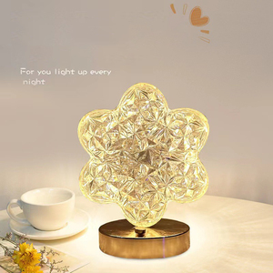 Lámpara de Mesa Cuadrada LED acrílica moderna, luz de noche de luna y Estrella, batería blanca cálida, recargable, inalámbrico, hogar, restaurante, control remoto - Product Image 6