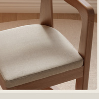 Ensemble de table à thé pliable moderne en bois massif avec quatre chaises, idéal pour salon et balcon, design durable et écologique